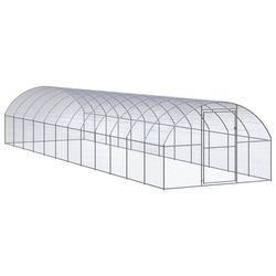 vidaXL Outdoor chicken coop galvanized steel 3 x 12 x 2 m (3095468) vidaXL Outdoor chicken coop galvanized steel 3 x 12 x 2 m (3095468)