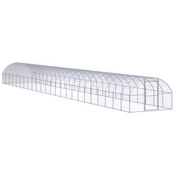 vidaXL Outdoor chicken coop galvanized steel 3 x 24 x 2 m (3095471) vidaXL Outdoor chicken coop galvanized steel 3 x 24 x 2 m (3095471)