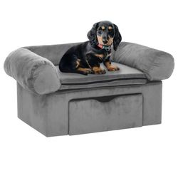 vidaXL Dog sofa with drawer plush 75 x 50 x 38 cm (171076) vidaXL Dog sofa with drawer plush 75 x 50 x 38 cm (171076)