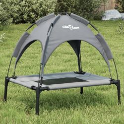 vidaXL Dog bed with roof Oxford fabric and steel 62 x 48 cm (172592) vidaXL Dog bed with roof Oxford fabric and steel 62 x 48 cm (172592)