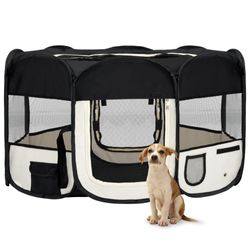 vidaXL Foldable Puppy Playpen with Carrying Bag 145 x 145 x 61 cm (171008) vidaXL Foldable Puppy Playpen with Carrying Bag 145 x 145 x 61 cm (171008)