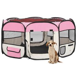vidaXL Foldable puppy playpen with carrying bag 145 x 145 x 61 cm (171012) vidaXL Foldable puppy playpen with carrying bag 145 x 145 x 61 cm (171012)