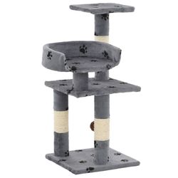 vidaXL Cat scratching post with sisal columns paw print 65 cm (170608) vidaXL Cat scratching post with sisal columns paw print 65 cm (170608)