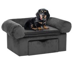 vidaXL Dog sofa with drawer plush 75 x 50 x 38 cm (171079) vidaXL Dog sofa with drawer plush 75 x 50 x 38 cm (171079)