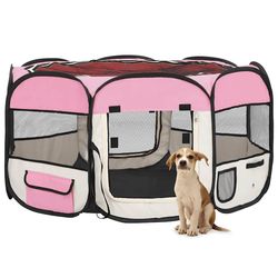 vidaXL Foldable puppy playpen with carrying bag 125 x 125 x 61 cm (171011) vidaXL Foldable puppy playpen with carrying bag 125 x 125 x 61 cm (171011)
