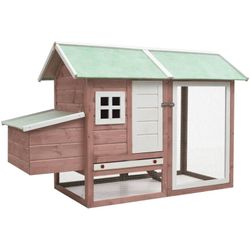 vidaXL Chicken Cage Solid Wood Pine & Fir 170 x 81 x 110 cm (170862) vidaXL Chicken Cage Solid Wood Pine & Fir 170 x 81 x 110 cm (170862)