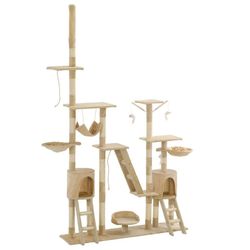vidaXL Cat scratching post with sisal scratching columns 230 - 250 cm (170619) vidaXL Cat scratching post with sisal scratching columns 230 - 250 cm (170619)