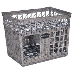 vidaXL Cozy cave for cats with cushion willow square (170225) vidaXL Cozy cave for cats with cushion willow square (170225)