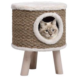 vidaXL Scratching post with wooden legs seagrass 41 cm (170970) vidaXL Scratching post with wooden legs seagrass 41 cm (170970)
