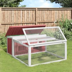 vidaXL Rabbit Hutch Solid Pine Wood 117.5 x 97 x 47.5 cm (172288) vidaXL Rabbit Hutch Solid Pine Wood 117.5 x 97 x 47.5 cm (172288)
