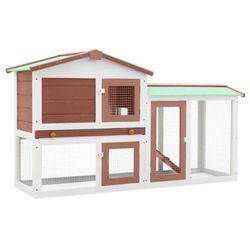vidaXL Large wooden rabbit hutch 145 x 45 x 84 cm (170841) vidaXL Large wooden rabbit hutch 145 x 45 x 84 cm (170841)