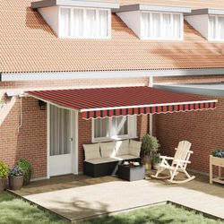 vidaXL Retractable Awning 450 x 350 cm with LED (3331082) vidaXL Retractable Awning 450 x 350 cm with LED (3331082)
