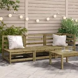 vidaXL Garden Sofa 3-Seater Pinewood Impregnated (837955) vidaXL Garden Sofa 3-Seater Pinewood Impregnated (837955)