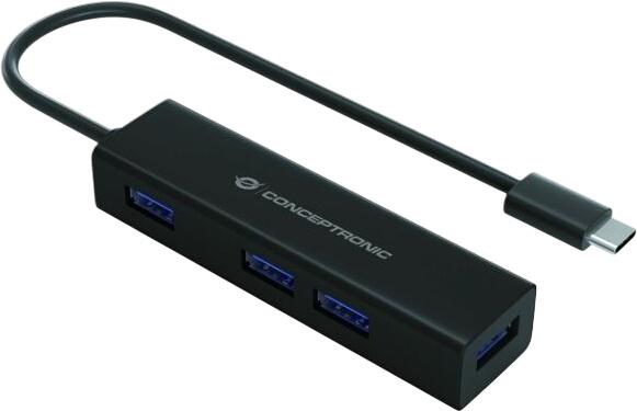 Conceptronic USB-C-to-4-Port-USB-3.0-Hub (HUBBIES07B) Conceptronic USB-C-to-4-Port-USB-3.0-Hub (HUBBIES07B)