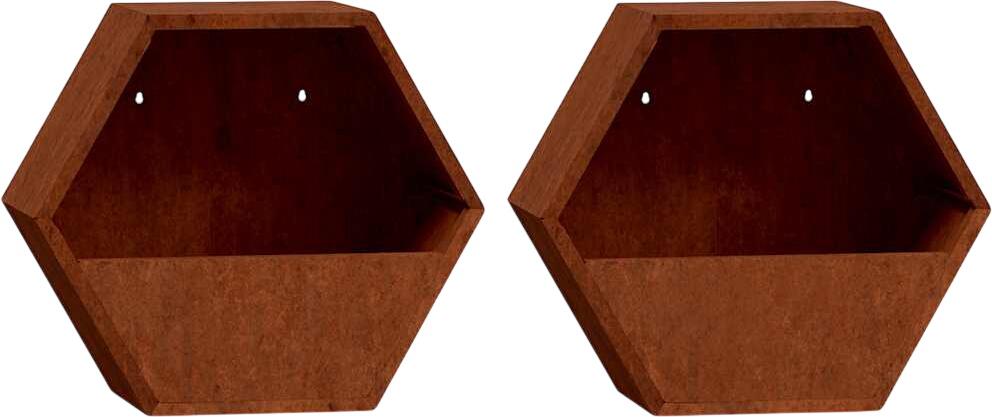 vidaXL Wall Planter Rusty Corten Steel 46x10x40 cm 2 pcs (823685) vidaXL Wall Planter Rusty Corten Steel 46x10x40 cm 2 pcs (823685)