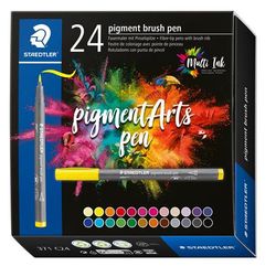 Staedtler Pigment Arts Brush Pen 371 24-piece Cardboard Case (371 C24) Staedtler Pigment Arts Brush Pen 371 24-piece Cardboard Case (371 C24)
