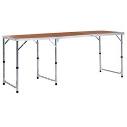vidaXL Camping Table Foldable 180 x 60 cm (48174) vidaXL Camping Table Foldable 180 x 60 cm (48174)