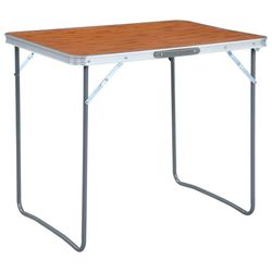 vidaXL Folding camping table with metal frame 80 x 60 cm (48170) vidaXL Folding camping table with metal frame 80 x 60 cm (48170)