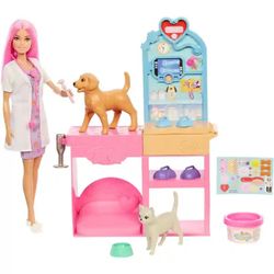 Mattel Barbie Get Well Animal Hospital Playset (JFX93) Mattel Barbie Get Well Animal Hospital Playset (JFX93)