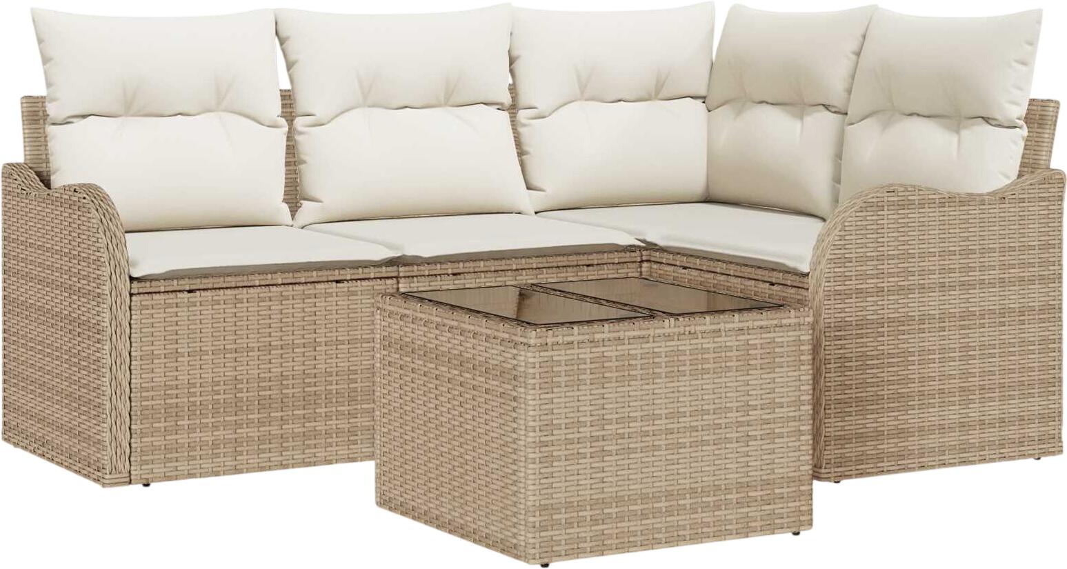 vidaXL Garden sofa set with storage 5-piece (3354360) vidaXL Garden sofa set with storage 5-piece (3354360)