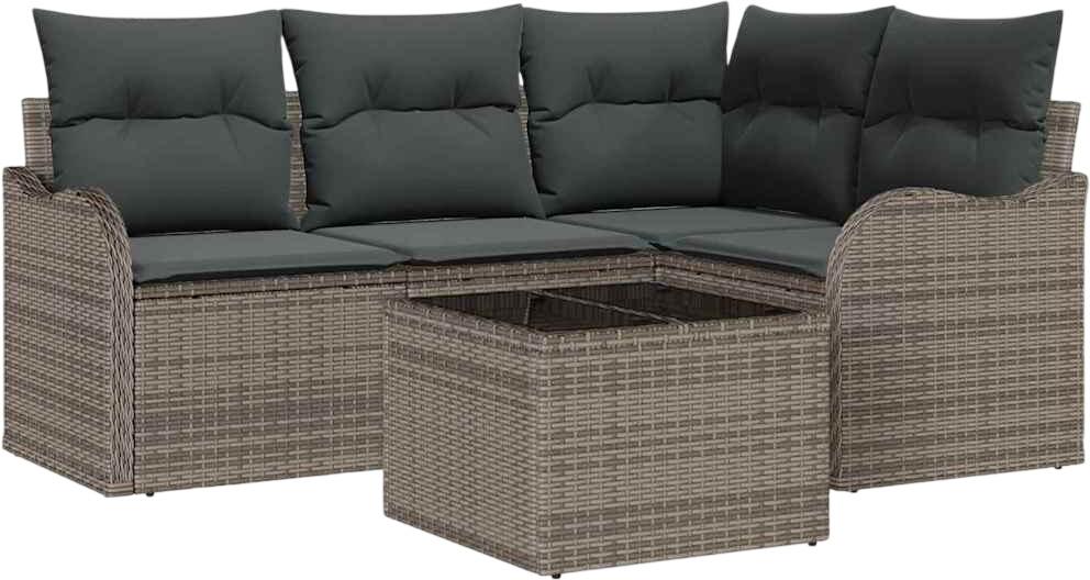 vidaXL Garden sofa set with storage 5-piece (3354358) vidaXL Garden sofa set with storage 5-piece (3354358)
