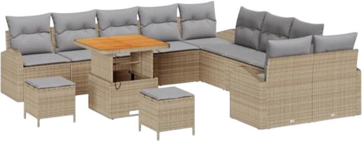 vidaXL Garden sofa set with cushions polyrattan 13-piece (3362452) vidaXL Garden sofa set with cushions polyrattan 13-piece (3362452)