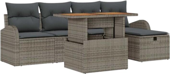 vidaXL Garden Sofa Set Polyrattan 6-piece (3361293) vidaXL Garden Sofa Set Polyrattan 6-piece (3361293)