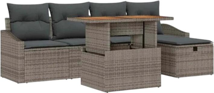 vidaXL Garden Sofa Set Polyrattan 6-piece (3361349) vidaXL Garden Sofa Set Polyrattan 6-piece (3361349)
