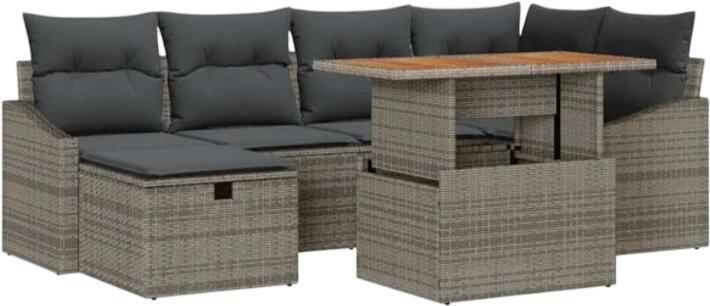 vidaXL Garden Sofa Set Polyrattan 7-piece (3361356) vidaXL Garden Sofa Set Polyrattan 7-piece (3361356)