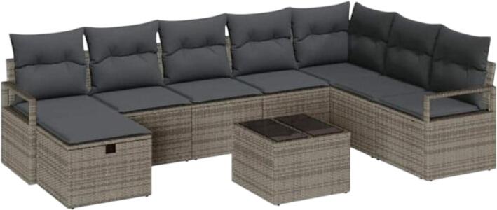 vidaXL Garden sofa set with cushions poly rattan 6-piece (3360570) vidaXL Garden sofa set with cushions poly rattan 6-piece (3360570)