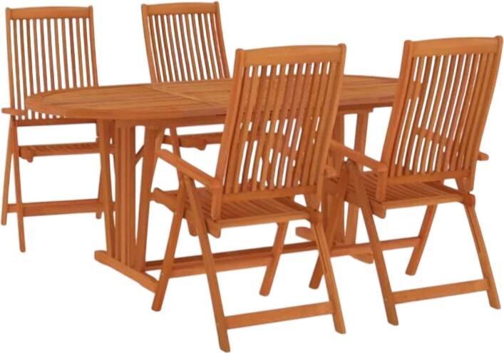 vidaXL Garden Dining Set Solid Wood Eucalyptus 5-piece (3087341) vidaXL Garden Dining Set Solid Wood Eucalyptus 5-piece (3087341)