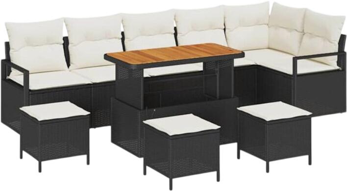 vidaXL Garden Sofa Set with Cushions Poly Rattan 10-piece (3364500) vidaXL Garden Sofa Set with Cushions Poly Rattan 10-piece (3364500)