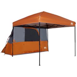 vidaXL Camping tent set with roof 2 pcs orange taffeta and fabric (3337177) vidaXL Camping tent set with roof 2 pcs orange taffeta and fabric (3337177)