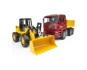 Bruder Tipper truck with wheel loader Fr 130 Bruder Tipper truck with wheel loader Fr 130