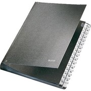 LEITZ Hardboard Desk Binder, Tabs 1-31, 32 Compartments, Black LEITZ Hardboard Desk Binder, Tabs 1-31, 32 Compartments, Black