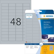 HERMA SuperPrint Labels, Foil, 45.7 x 21.2 mm, Silver HERMA SuperPrint Labels, Foil, 45.7 x 21.2 mm, Silver
