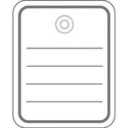 Herma piece goods tag, 40x50mm, with eyelet, 1000 pcs, 6820 Herma piece goods tag, 40x50mm, with eyelet, 1000 pcs, 6820