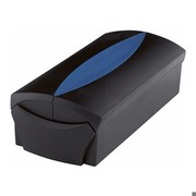HAN Business Card Box VIP/2000-34 black/blue plastic capacity for 500 cards HAN Business Card Box VIP/2000-34 black/blue plastic capacity for 500 cards