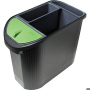 Multiform TopLine Waste Bin, 26 L, 3 Eco Wet Inserts, Black/Anthracite, 42614D Multiform TopLine Waste Bin, 26 L, 3 Eco Wet Inserts, Black/Anthracite, 42614D