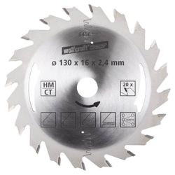 Wolfcraft HM circular saw blade, 130x16x2.4 mm, 20 teeth Wolfcraft HM circular saw blade, 130x16x2.4 mm, 20 teeth