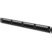 DIGITUS 19" Patch Panel, Cat.6 Class E, 24 x RJ45, black DIGITUS 19" Patch Panel, Cat.6 Class E, 24 x RJ45, black