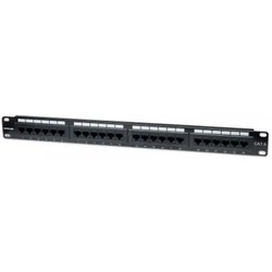 Network 19" Patch Panel 24-Port Cat.6 UTP Black Network 19" Patch Panel 24-Port Cat.6 UTP Black