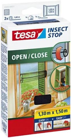 Tesa Insect Stop Fly Screen with Opening and Closing 130 x 150 cm Tesa Insect Stop Fly Screen with Opening and Closing 130 x 150 cm