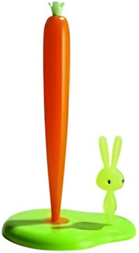 Alessi ASG42/H GR Bunny & Carrot Paper Towel Holder Alessi ASG42/H GR Bunny & Carrot Paper Towel Holder