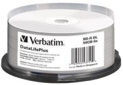 Verbatim BD-R DL 50GB 6x Wide Printable 25-Pack Spindle 43749 Verbatim BD-R DL 50GB 6x Wide Printable 25-Pack Spindle 43749