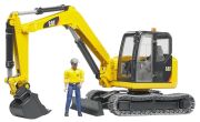Bruder Cat Mini Excavator with Construction Worker Bruder Cat Mini Excavator with Construction Worker