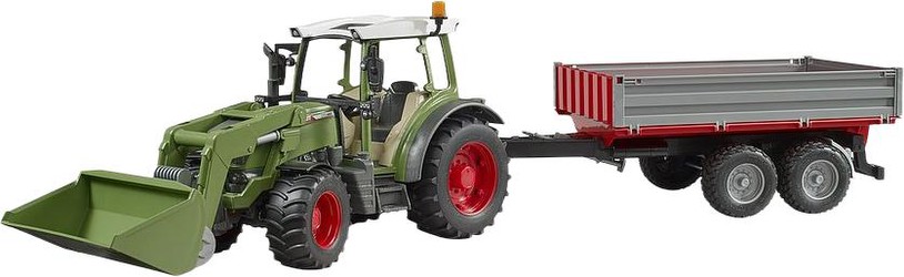Bruder Fendt Vario 211 with Front Loader and Sideboard Trailer (02182) Bruder Fendt Vario 211 with Front Loader and Sideboard Trailer (02182)