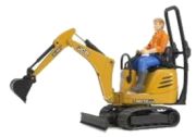 Bruder JCB Mini Excavator 8010 CTS and Construction Worker Bruder JCB Mini Excavator 8010 CTS and Construction Worker