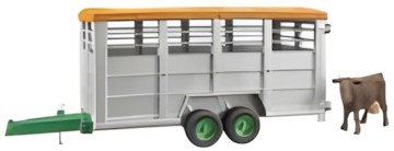 Bruder Livestock transport trailer with 1 cow Bruder Livestock transport trailer with 1 cow