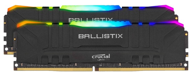 Crucial DDR4-3200 16GB Ballistix RGB Kit (BL2K8G32C16U4BL) Crucial DDR4-3200 16GB Ballistix RGB Kit (BL2K8G32C16U4BL)